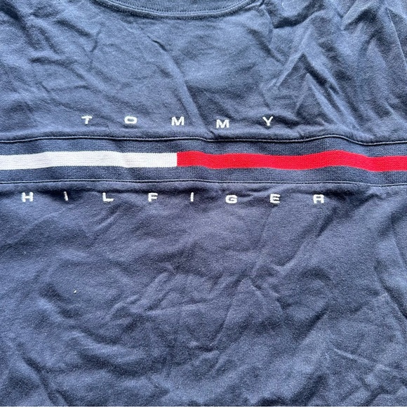 Vintage Tommy Hilfiger Men's Medium Navy Short Sleeve T-shirt - Picture 6 of 7